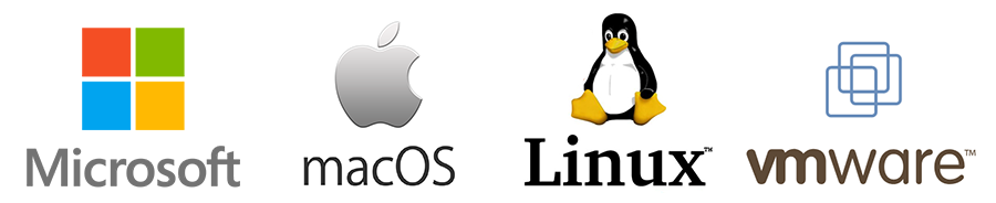 Windows, Linux, and macOS operating systems and VMware through vConfigTool
